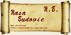 Maša Budović vizit kartica